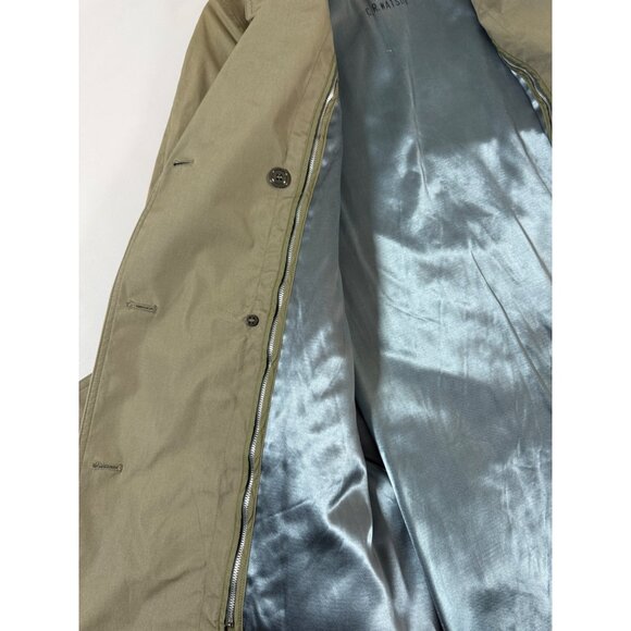 Vintage 1989 US Army Women All Weather Trench Coat 12R Olive Khaki So-Sew Styles - Picture 8 of 14